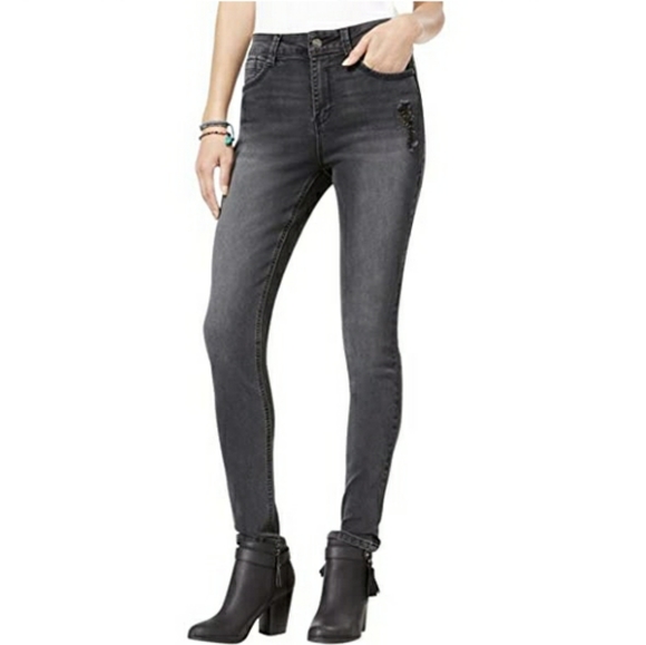 Rewash Denim - REWASH Juniors Stretch High Waist Black Rinse